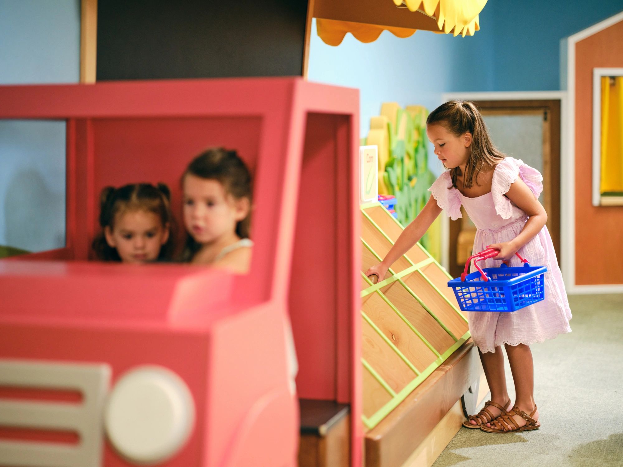Children enjoying educational play together